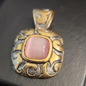 Elegant Gold and Pink Pendant